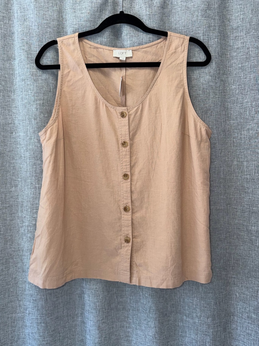 LOFT Button-Front Sleeveless Tank